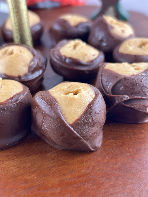 Karen’s Chocolate Peanut Butter Bangin’ Buckeyes-Gourmet Oven LLC