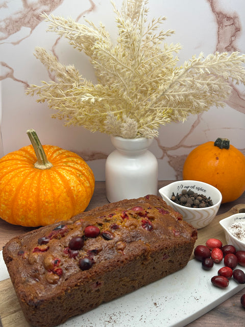 Gourmet Oven Pumpkin Cranberry Bread