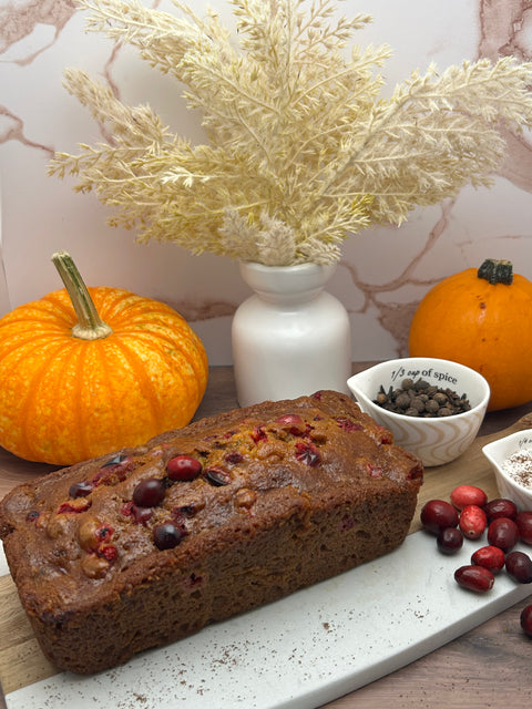 Gourmet Oven Pumpkin Cranberry Bread