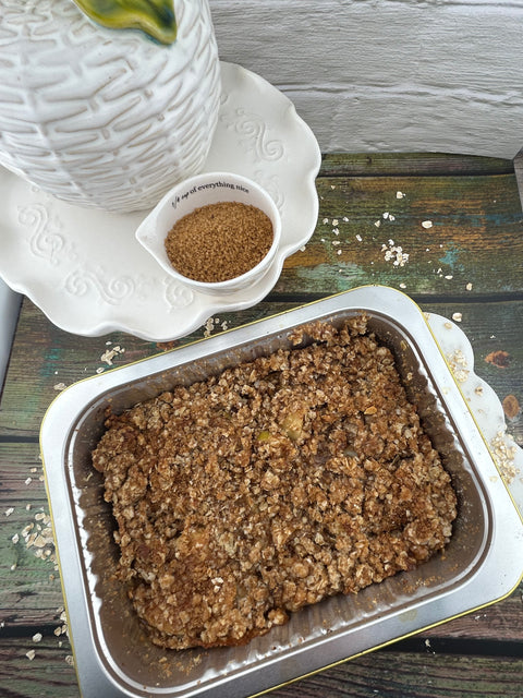 Apple Cobbler w/Sweet Cinnamon Oat Crumbles